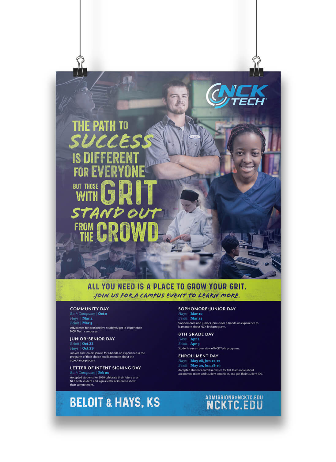 NCK Tech Grow Your Grit Poster